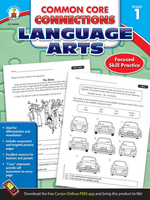 Title details for Common Core Connections Language Arts, Grade 1 by Carson Dellosa Education - Available